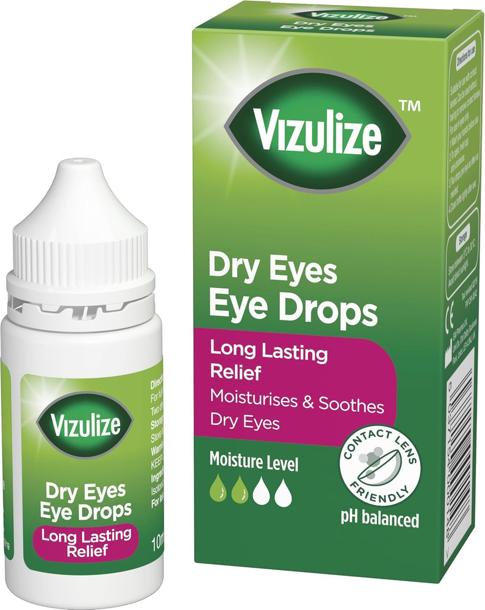 Vizulize Dry Eyes Eye Drops 10ml - Long Lasting Relief, Moisturizes & Soothes Dry Eyes Vizulize Dry Eyes Eye Drops 10ml - Long Lasting Relief, Moisturizes & Soothes Dry Eyes