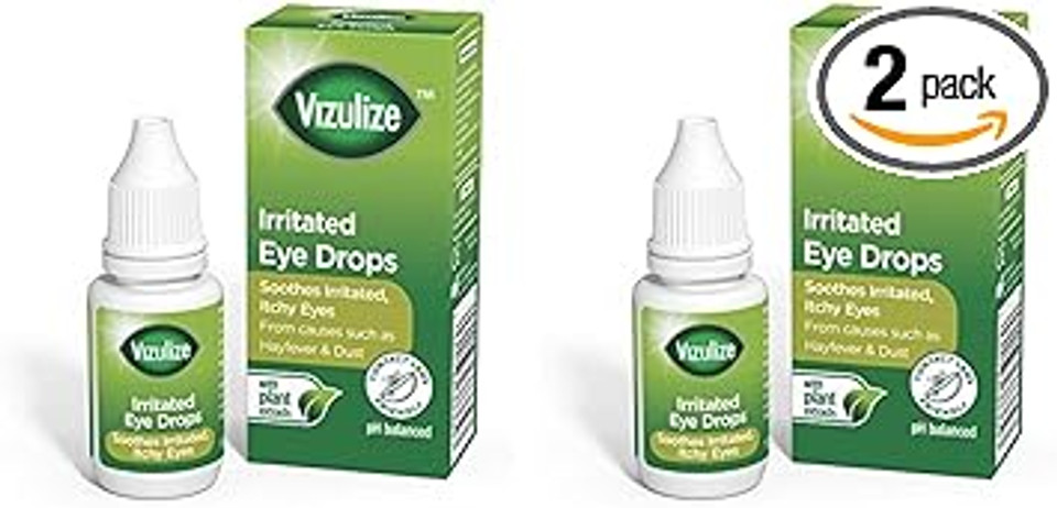 Vizulize Soothing Irritated Eye Drops, 10ml (Pack of 2)