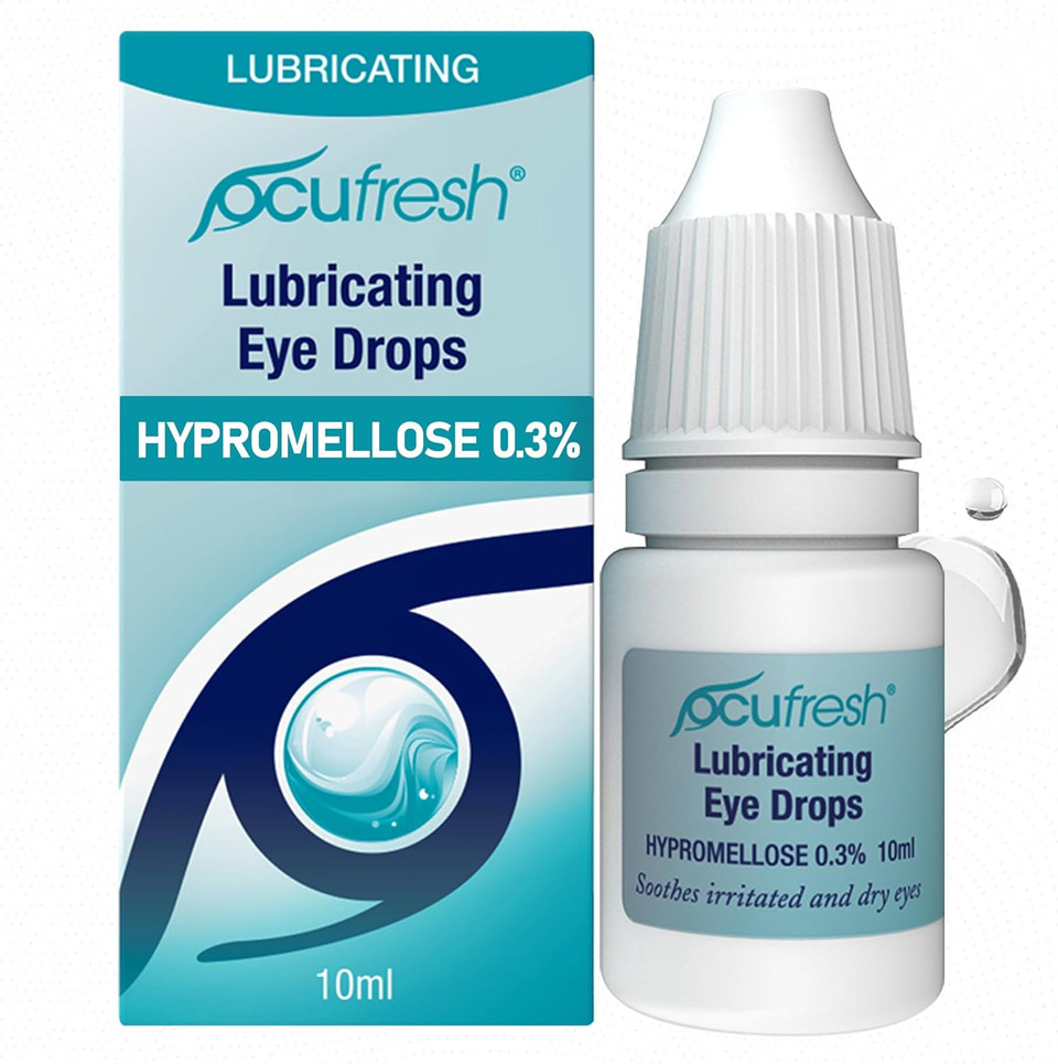 Ocufresh Hypromellose 0.3% Eye Drops | Refresh and Relieve Itchy, Tired & Dry Eyes | Lubricating Eye Drops for Irritated Eyes. Dry Eye ailments | Sterile | 10mL