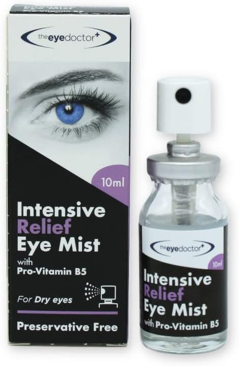 The Eye Doctor Eye Mist Intensive Relief - Soothes Irritated Tired Dry Eyes - Preservative Free - Contains Pro-Vitamin B5 - Suitable for Contact Lenses - 10ml Spray Bottle
