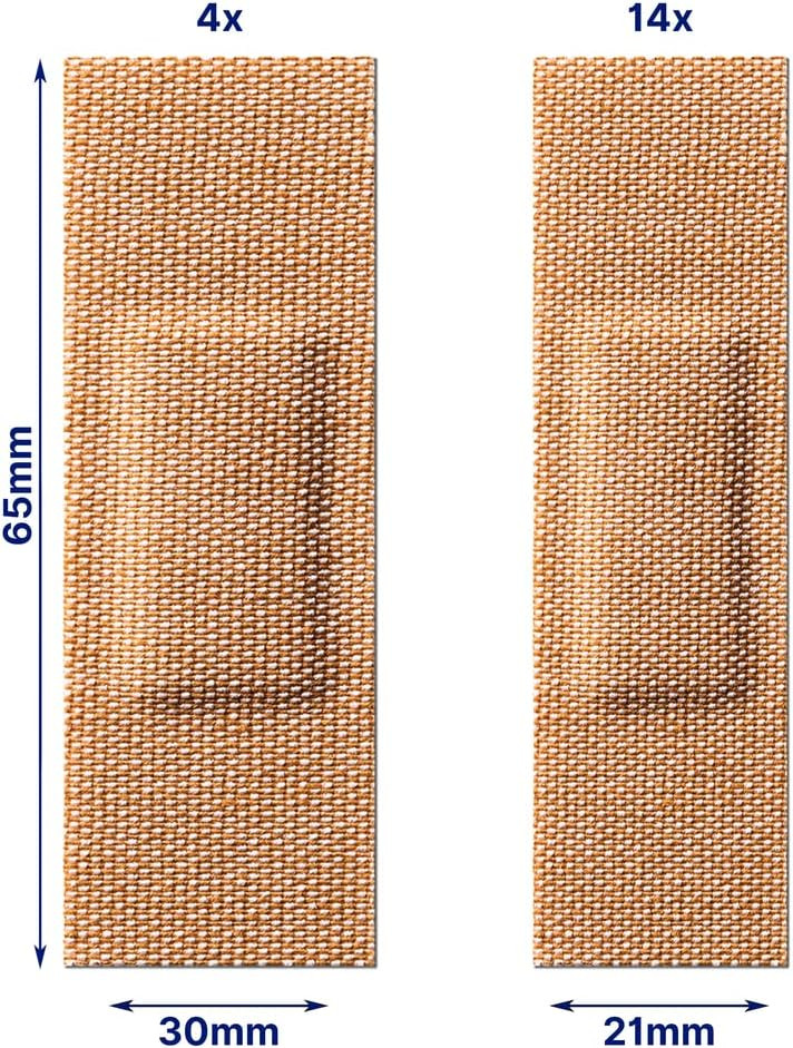 Elastoplast Waterproof Fabric Plaster Strips 18 Strips