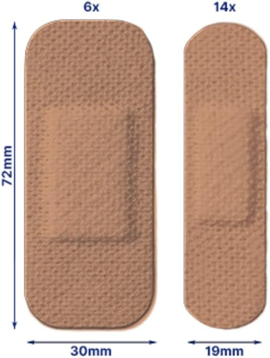 Elastoplast Sensitive Hypoallergenic Plasters Medium (20 Pieces), Everyday Wound Care for Painless Removal, Soft and Breathable Fabric, Strong Adhesive, Medium Skin Tone, for Sensitive Skin