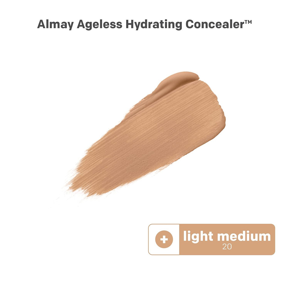 Almay Anti-Aging Concealer, Face Makeup With Hyaluronic Acid, Niacinamide, Vitamin C & E, Hypoallergenic, -Fragrance Free, 020 Light Medium, 0.37 Fl Oz (Pack Of 1)Light Medium