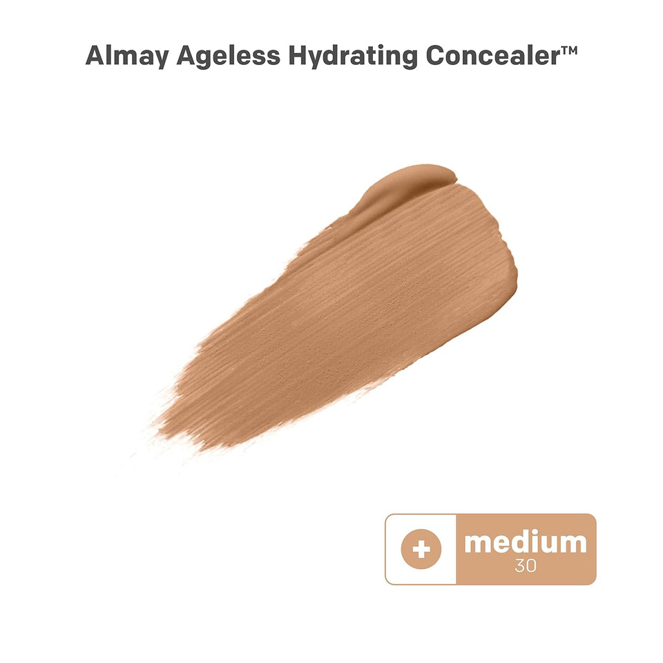 Almay Anti-Aging Concealer, Face Makeup With Hyaluronic Acid, Niacinamide, Vitamin C & E, Hypoallergenic-Fragrance Free, 030 Medium, 0.37 Fl Ozmedium