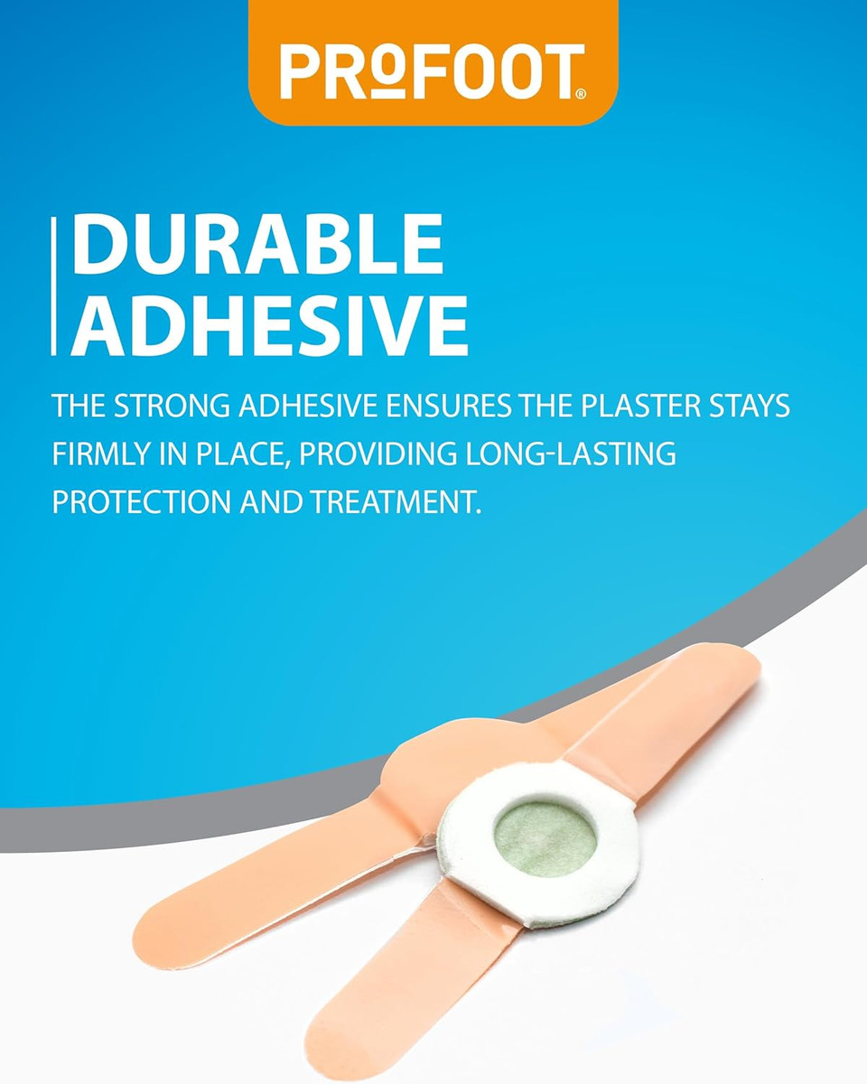Profoot Corn Removal Plasters - 6 Adhesive Plasters Containing Salicylic Acid - Effectively Removes Corns and Calluses - Pain Relief, 12 Count