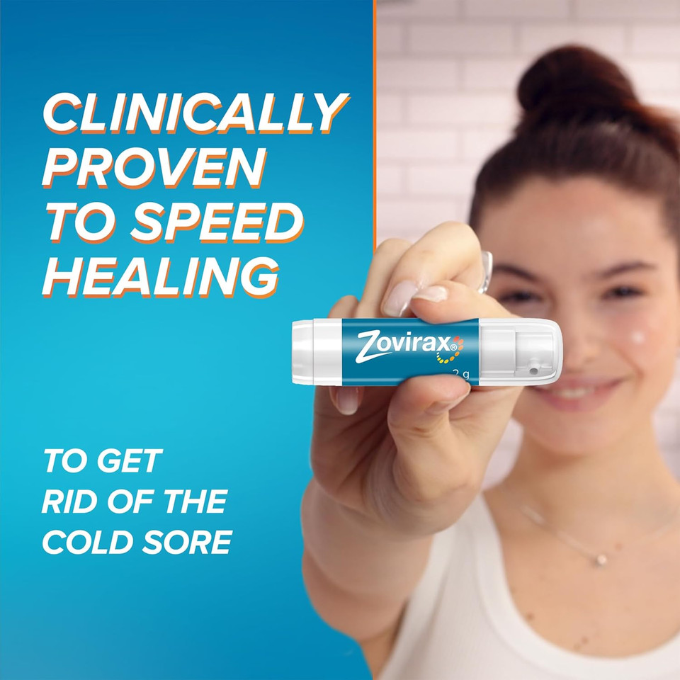 Zovirax Cold Sore Treatment Cream, Pump Dispenser, 2 g, packaging may vary