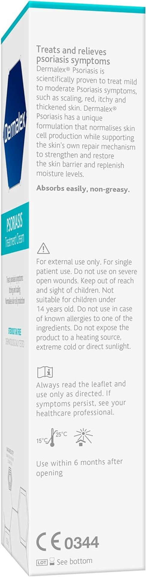 Dermalex Psoriasis Treatment Cream  Clinically Proven to Treat Mild to Moderate Symptoms of Psoriasis  60 g