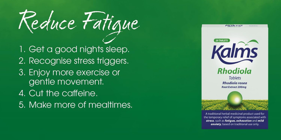 Kalms Rhodiola, 20 Tablets - Temporary Relief From Fatigue And Exhaustion Associated With Stress