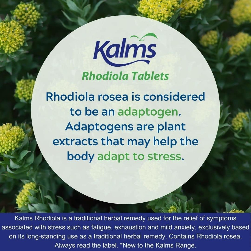 Kalms Rhodiola, 20 Tablets - Temporary Relief From Fatigue And Exhaustion Associated With Stress
