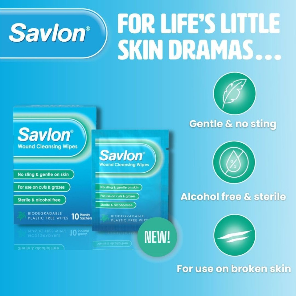 Savlon Wound Cleansing Wipes and Savlon Cream Bundle - First Aid for Minor Cuts & Wounds, Helps Prevent Infection