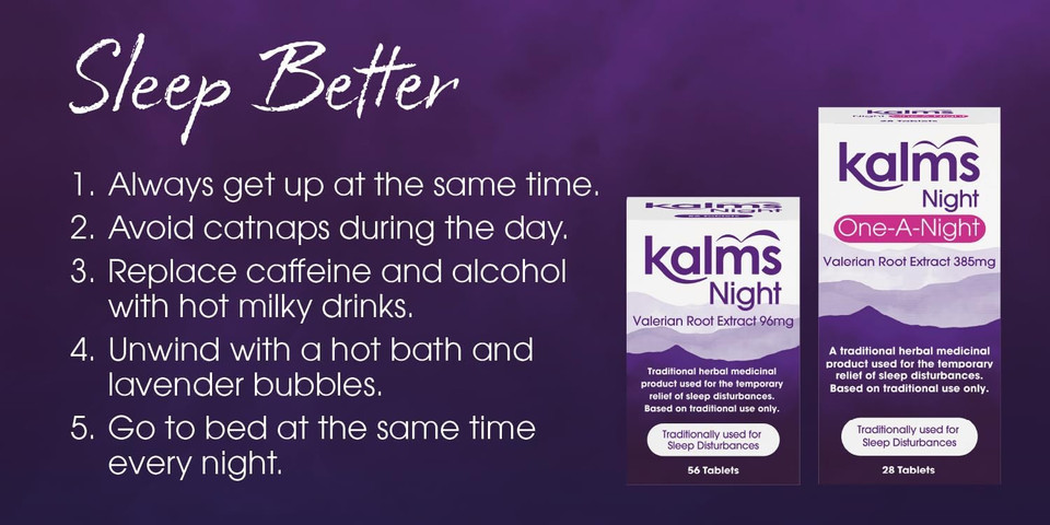 Kalms Night One-a-Night 28 Tablets - Traditional Herbal Medicinal Product Used for The Temporary Relief of Sleep disturbances. One Tablet a Night dose