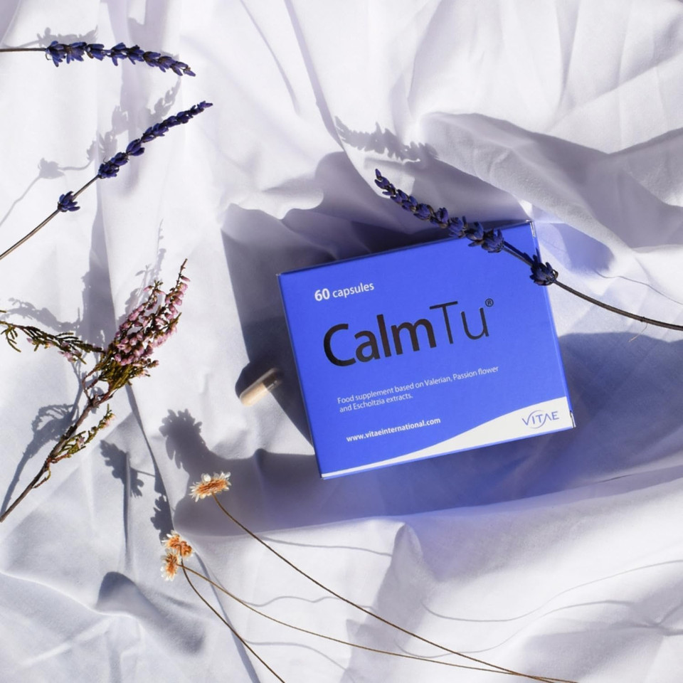 Vitae CalmTu 60 capsules | Valerian, Passionflower and California Poppy | Stress and Anxiety Management | Tranquilizing effect | No side effects | Natural Ingredients