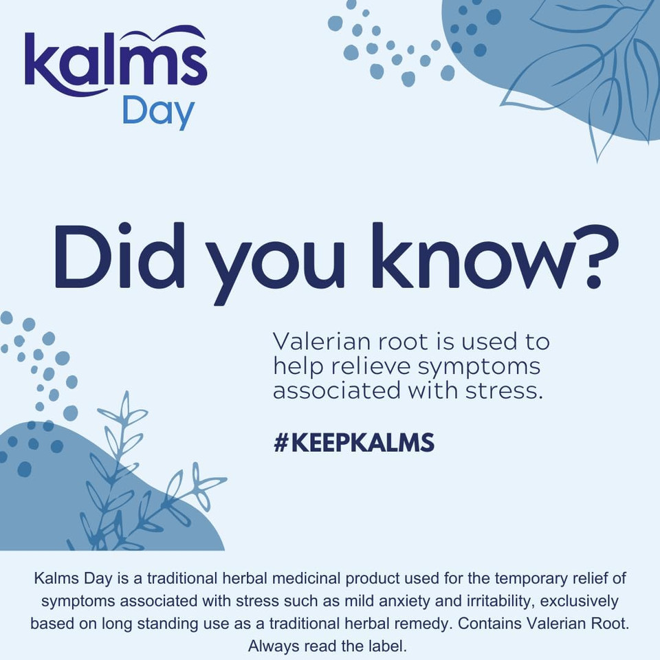Kalms Day 168 Tablets - Traditional Herbal Medicinal Product Used for The Temporary Relief of Symptoms associated with Stress