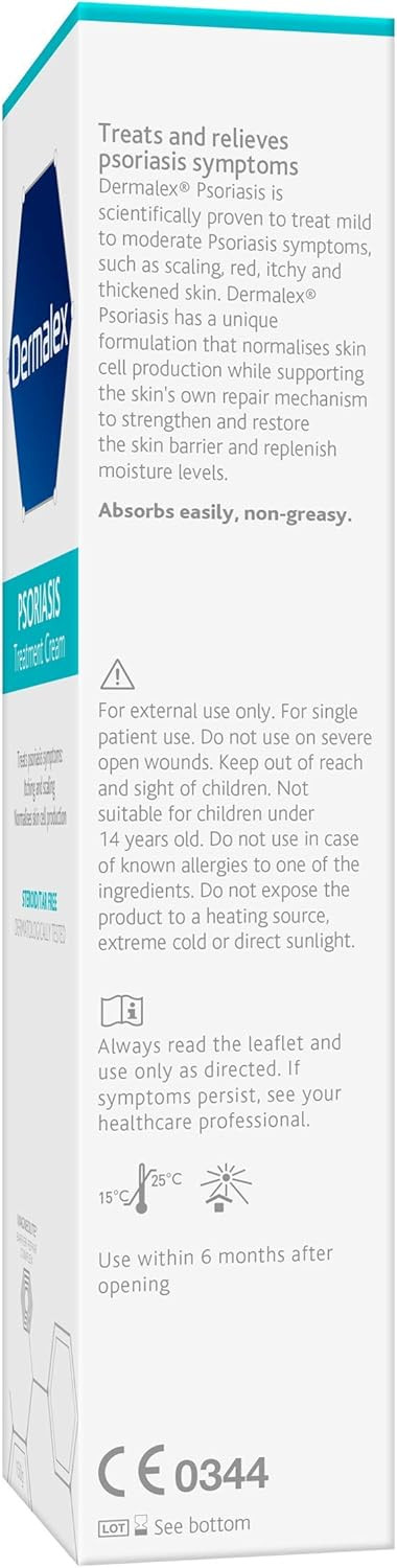 Dermalex Psoriasis Treatment Cream  Clinically Proven to Treat Mild to Moderate Symptoms of Psoriasis  150 g