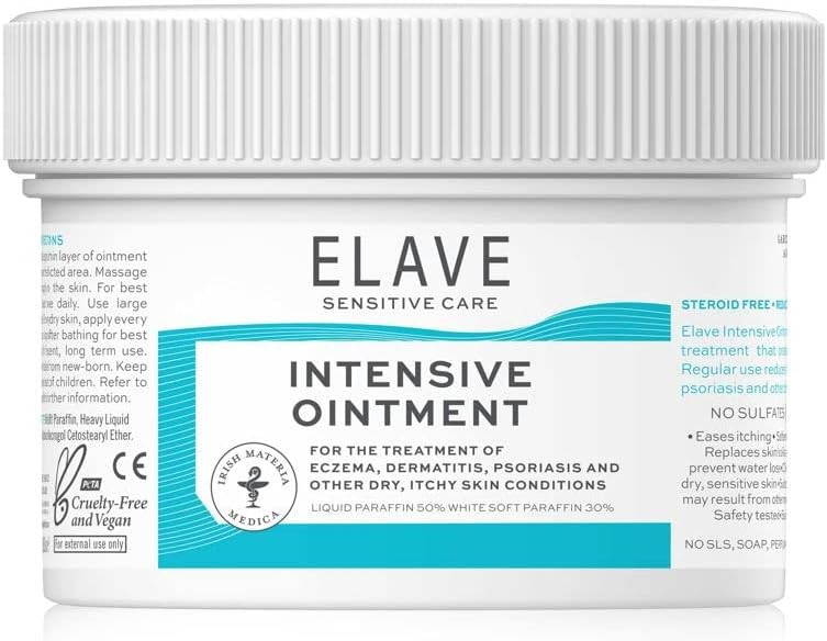 Elave Sensitive Intensive Ointment 250g | Medical Device for The Treatment of Eczema, Dermatitis, Psoriasis and Other Dry Itchy Skin Conditions