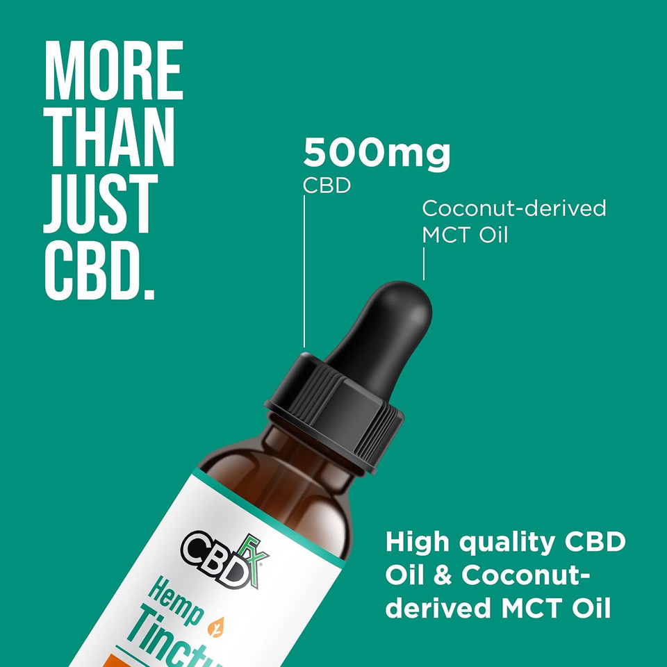CBDfx 500mg CBD High Strength CBD Oil, Improved Purity, All Natural, Vegan, Non-GMO, Broad Spectrum, Blended with MCT Oil, No THC, 30ml (30 Days) CBDfx 500mg CBD High Strength CBD Oil, Improved Purity, All Natural, Vegan, Non-GMO, Broad Spectrum, Blended with MCT Oil, No THC, 30ml (30 Days)