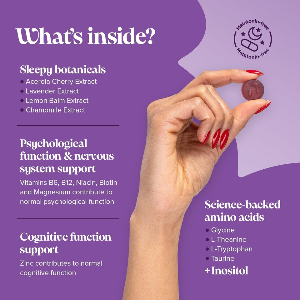 Night Time Gummies - Sleep Gummies for Adults - High Strength Natural Alternative to Melatonin Gummies & Sleep Gummies - Made from Magnesium for Sleep L-Theanine Vitamin B12 - Sleep Gummies - Novomins