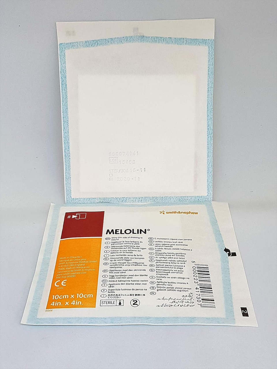 MELOLIN Dressings - 50 Pack, 10cm x 10cm - Sterile, Low Adherent, Absorbent, Non-Sensitising Wound Care Pads MELOLIN Dressings - 50 Pack, 10cm x 10cm - Sterile, Low Adherent, Absorbent, Non-Sensitising Wound Care Pads