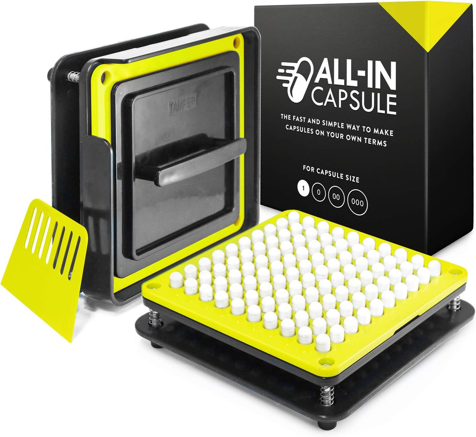 ALL-IN Capsule Filling Machine for Size 1 - Make Your Own Capsules Now Easier and Faster - Clear Illustrated Instructions with Video