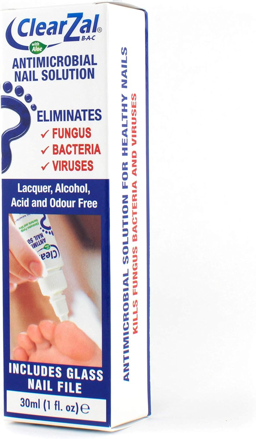 ClearZal BAC Antimicrobial Nail Solution 30ml Kills Fungus, Bacteria & Viruses