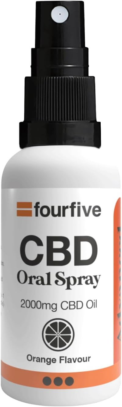 fourfive CBD Oil Spray 2000mg (Strong High Strength) Orange, Muscle & Sleep Aid, Natural & Vegan Friendly - 30ml
