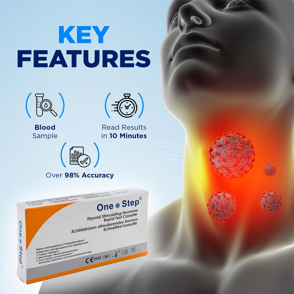 Underactive Thyroid Testing Kit, TSH Blood Tests for Hypothyroidism One Step (1 Test)