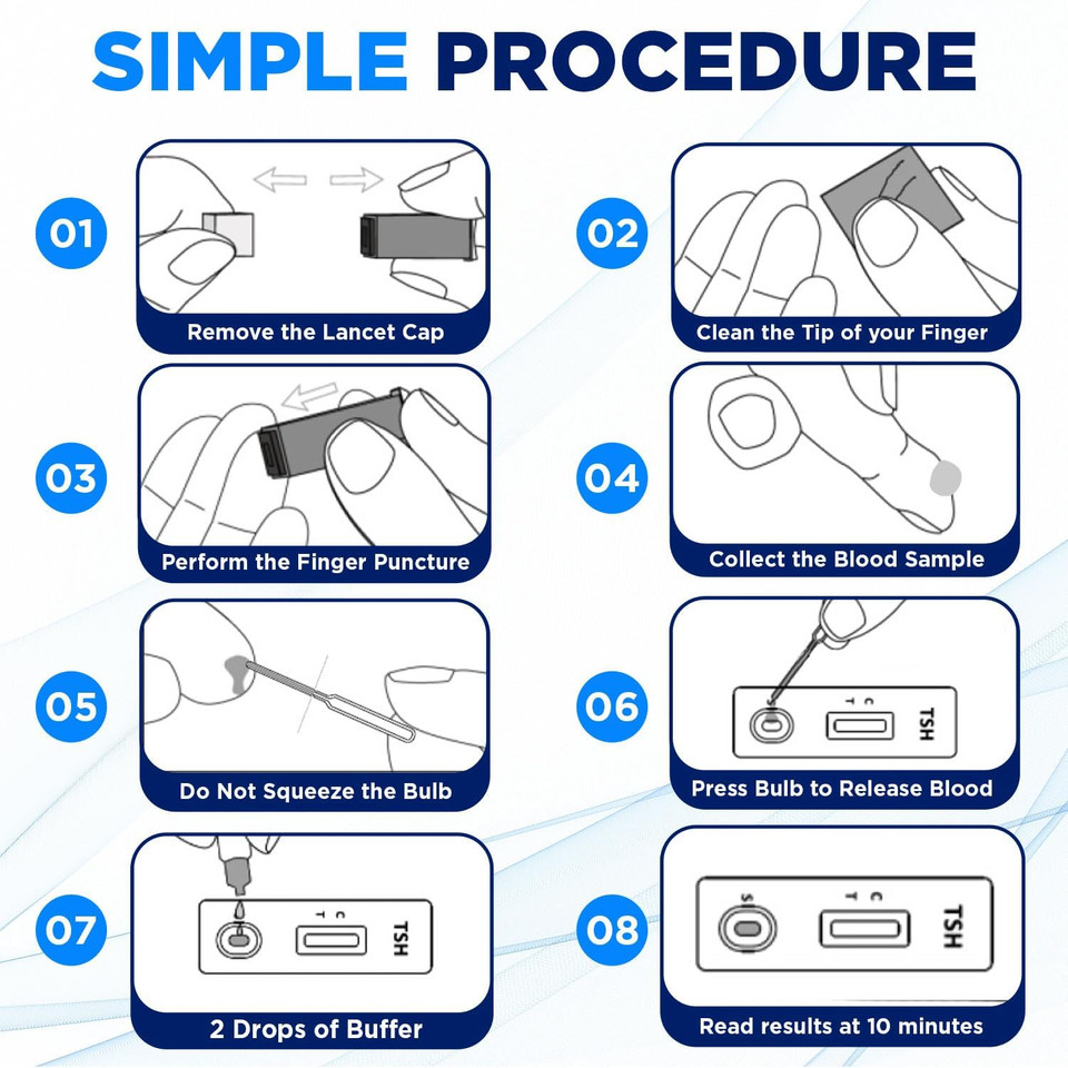 Underactive Thyroid Testing Kit, TSH Blood Tests for Hypothyroidism One Step (1 Test)