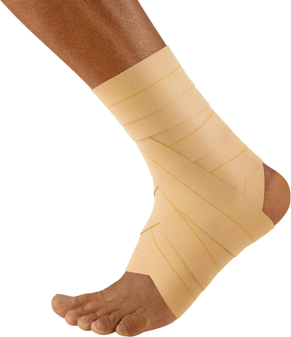 Tensoplast by Actimove Sports Edition EAB Tape for Firm Compression, with Medium Support for Joints, 5 cm x 4.5 m, Cream, 1 Roll