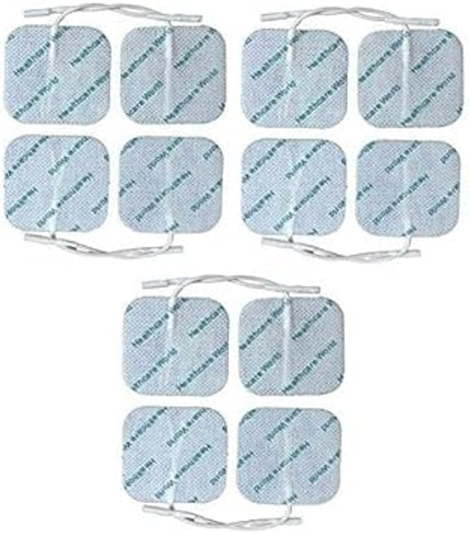 Blue Sensitive Skin TENS Electrode Pads 5x5cm - Nautral Medical Grade Hydro-Gel Hypoallergenic for Sensitive Skin Bumper Pack 12 Pieces