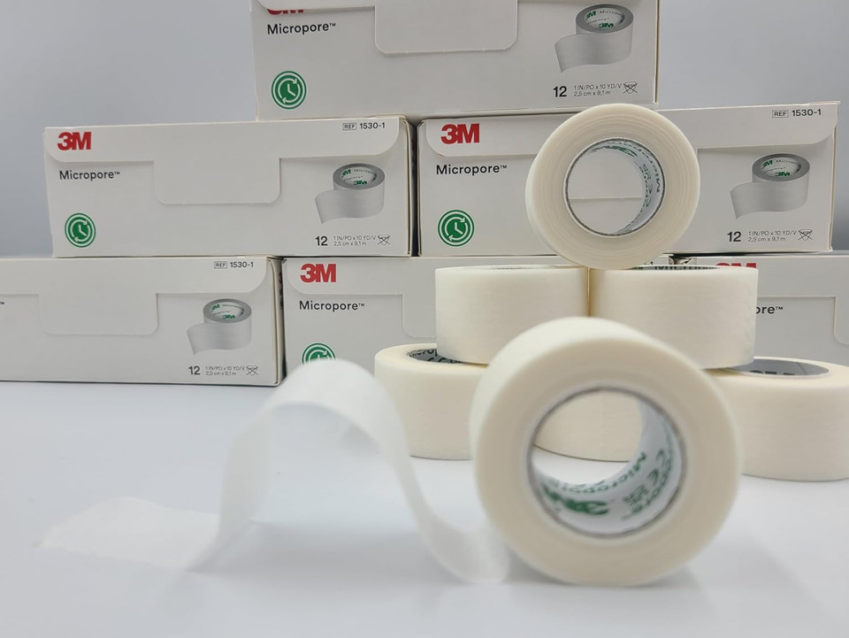 Micropore Surgical Tape | 3M icropore Surgical Tape | Medical Tape for Skin, Dressings and Face | First Aid Tape Suitable for Sensitive Skin Box of 12 Rolls (White, 2.5cm) Micropore Surgical Tape | 3M icropore Surgical Tape | Medical Tape for Skin, Dressings and Face | First Aid Tape Suitable for Sensitive Skin Box of 12 Rolls (White, 2.5cm)
