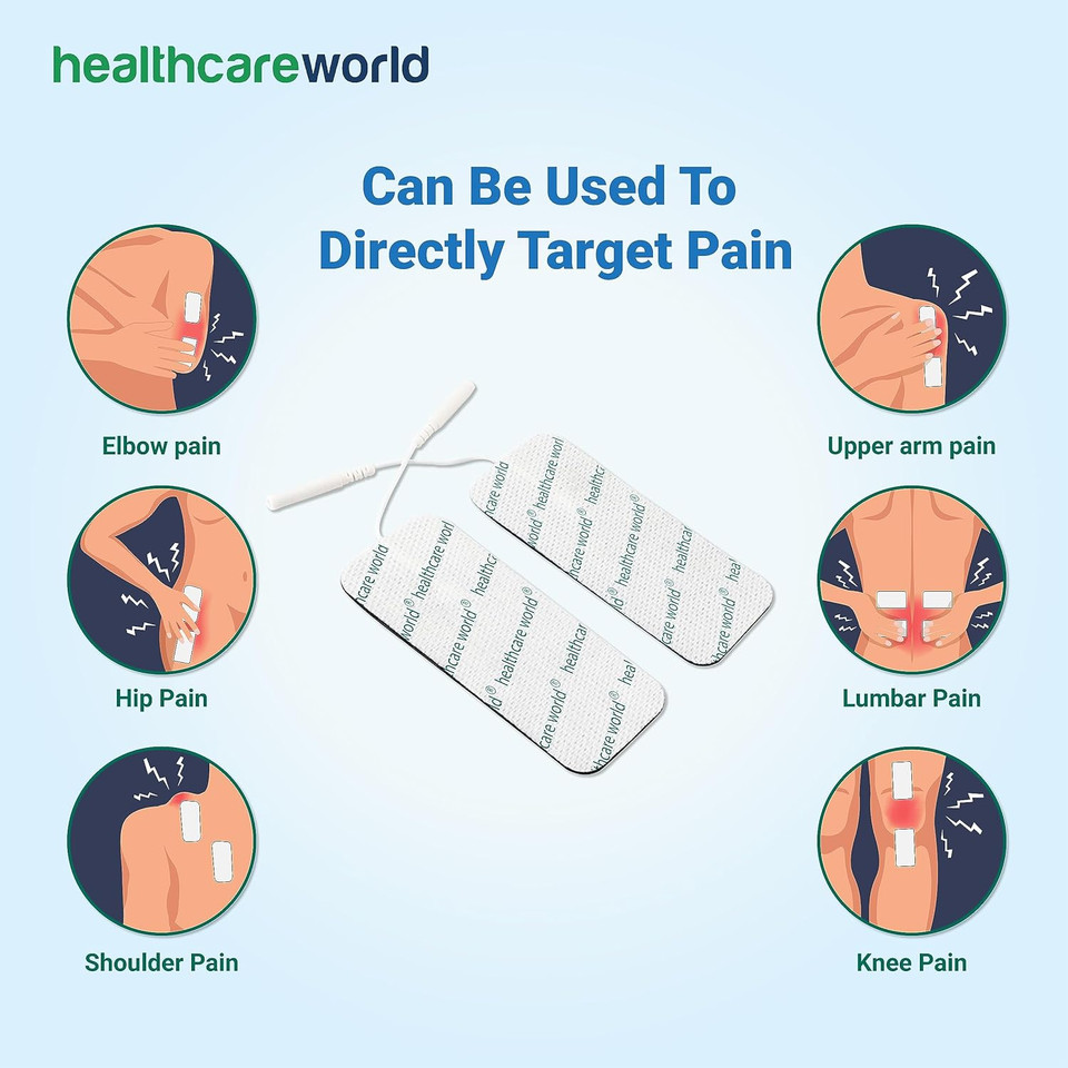 Large TENS Pads 16 Tens Electrodes for TPN, Lloyds, Tenscare, Neurotrac etc Machines