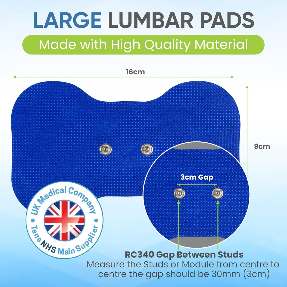 Med-Fit Butterfly Wireless TENS Self-Adhesive Electrode  Versatile, Durable, and Hassle-Free Pain Relief (Blue, Butterfly 3 Pack)