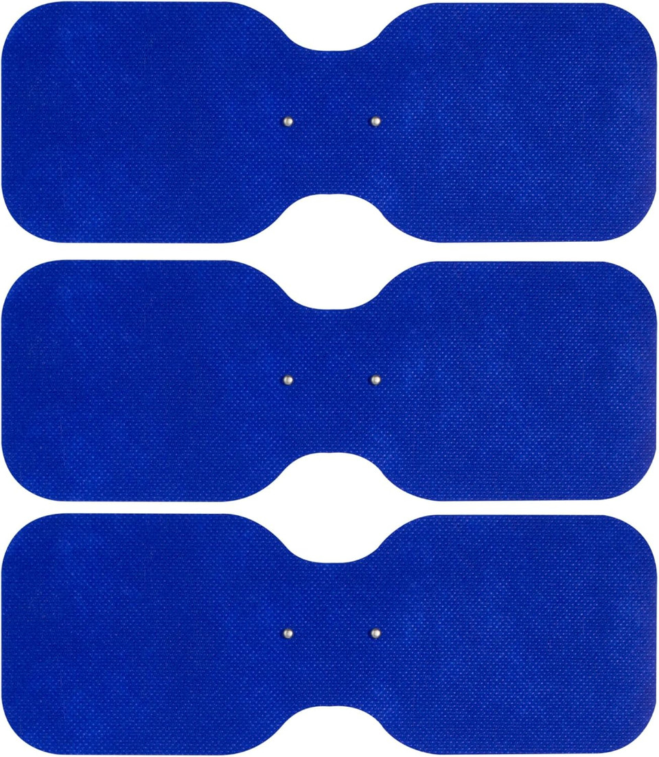 Med-Fit Large Lumbar Wireless TENS Self-Adhesive Electrode  Versatile, Durable, and Hassle-Free Pain Relief Ideal for The Lower Back (Blue, Large Lumbar 3 Pack)