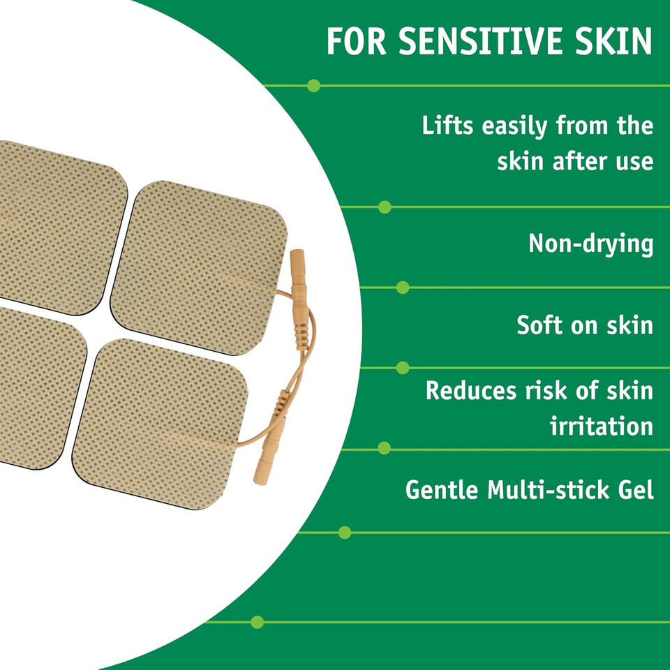 Med-Fit Blue Sensitive Skin TENS Pads 5cm x 5cm 100% Natural Hydro-Gel - Bumper Pack 12 Pads 3 Pack Med-Fit Blue Sensitive Skin TENS Pads 5cm x 5cm 100% Natural Hydro-Gel - Bumper Pack 12 Pads 3 Pack