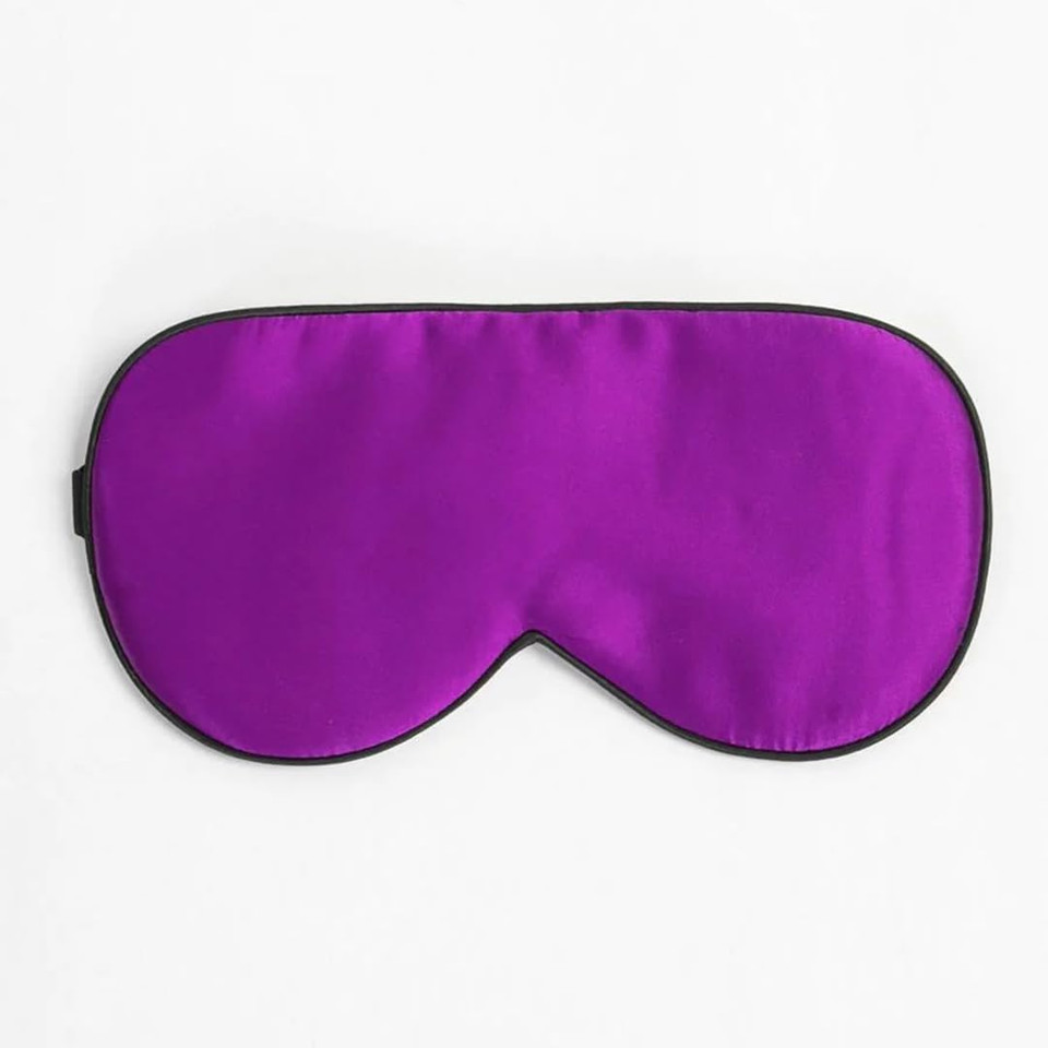 Kandid Pink Silk Eye Mask - The Ideal Blindfold, Adjustable Strap Super-Smooth Soft Sleep Eye Mask for Sleeping - Deep Pink Purple