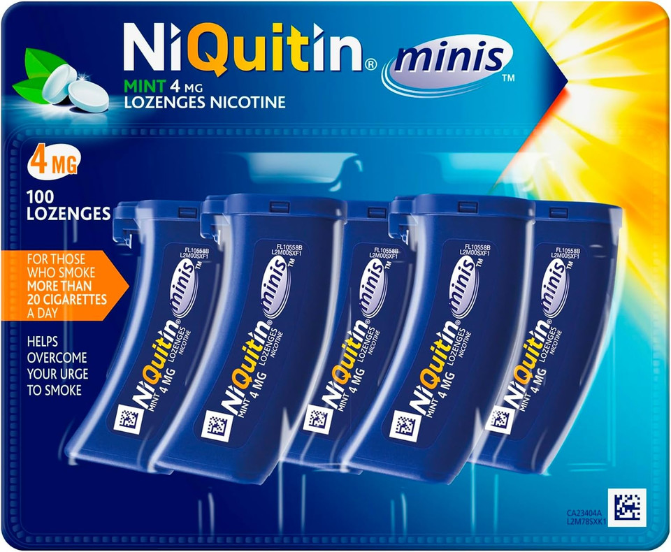 NiQuitin Minis Mint 4 Mg Lozenges - Effective Smoking Craving Relief - Practical Pocket-Sized Container - 100 Mini Lozenges - Fast Acting Relief - Reduce And Quit Smoking Aid NiQuitin Minis Mint 4 Mg Lozenges - Effective Smoking Craving Relief - Practical Pocket-Sized Container - 100 Mini Lozenges - Fast Acting Relief - Reduce And Quit Smoking Aid