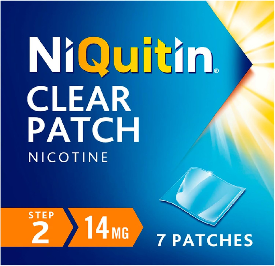 NiQuitin 14 mg Nicotine Patch - Step 2 - Stop Smoking Aid Therapy - 7 Clear Patches for 1 Weeks Treatment - 24h Craving Control - Invisible Nicotine Patches, White, 7 Count (Pack of 1) NiQuitin 14 mg Nicotine Patch - Step 2 - Stop Smoking Aid Therapy - 7 Clear Patches for 1 Weeks Treatment - 24h Craving Control - Invisible Nicotine Patches, White, 7 Count (Pack of 1)