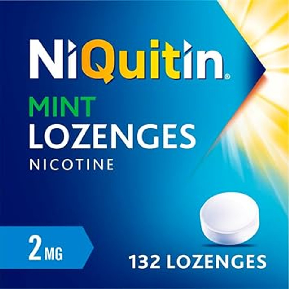 NiQuitin Mint 2 mg Lozenges - Effective Smoking Craving Relief - 132 Lozenges - Long-Lasting Effect - Reduce and Quit Smoking Aid NiQuitin Mint 2 mg Lozenges - Effective Smoking Craving Relief - 132 Lozenges - Long-Lasting Effect - Reduce and Quit Smoking Aid