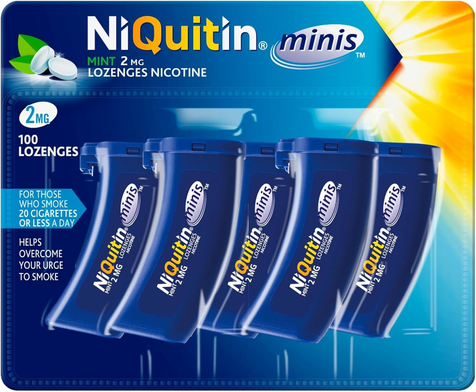 NiQuitin Minis Mint 2 mg Lozenges - Effective Smoking Craving Relief - Practical Pocket-Sized Container - 100 Mini Lozenges - Relieve Sudden Cravings - Reduce and Quit Smoking Aid NiQuitin Minis Mint 2 mg Lozenges - Effective Smoking Craving Relief - Practical Pocket-Sized Container - 100 Mini Lozenges - Relieve Sudden Cravings - Reduce and Quit Smoking Aid