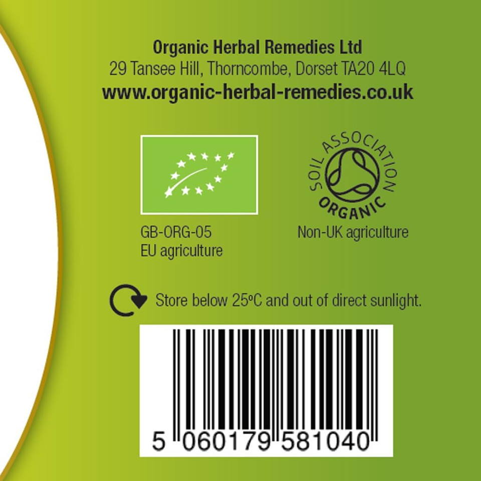 Organic Herbal Remedies 100ml Elderberry Tincture