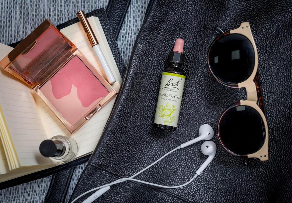 Bach Original Flower Remedies (Honeysuckle) Live The Day, Embrace The Now, Emotional Wellness, Natural Flower Essence, 20ml