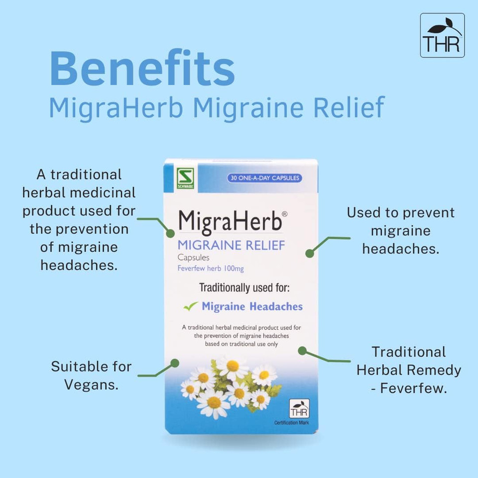 Migraherb Feverfew Herb 100mg - 30 Capsules