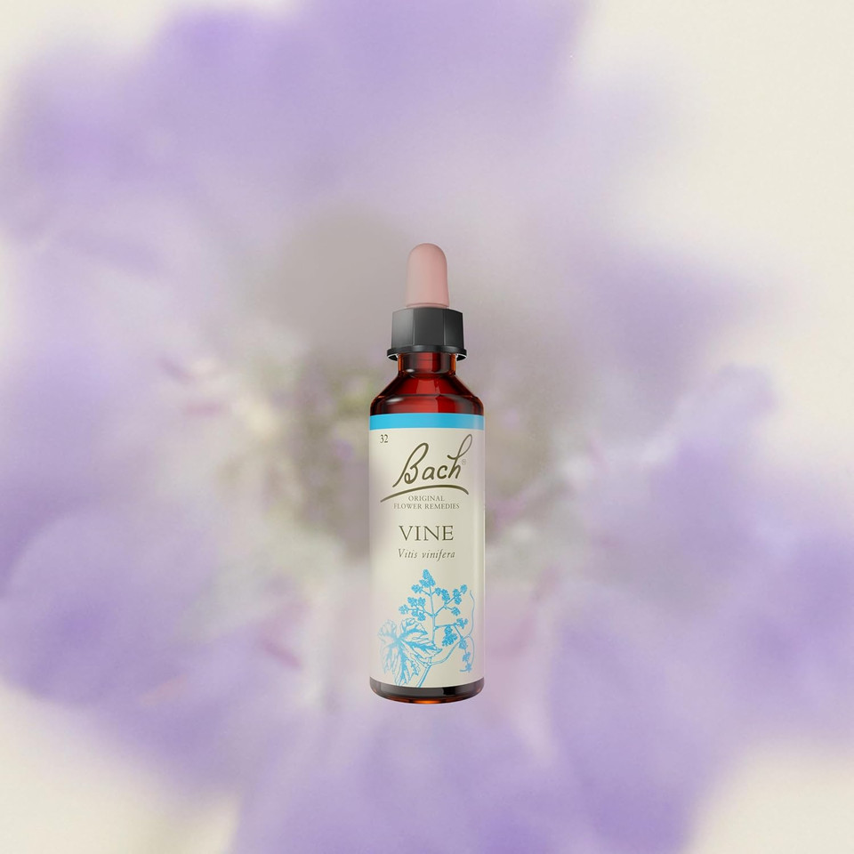 Bach Original Flower Remedies (Vine) Live & Let Live, Motivate & Inspire, Emotional Wellness, Natural Flower Essence, 20ml
