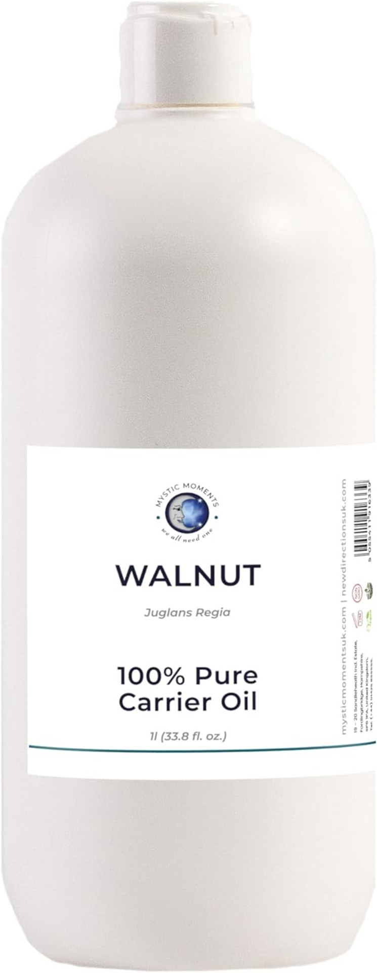Mystic Moments | Walnut Carrier Oil 500ml - Pure & Natural Oil Perfect For Hair, Face, Nails, Aromatherapy, Massage and Oil Dilution Vegan GMO Free
