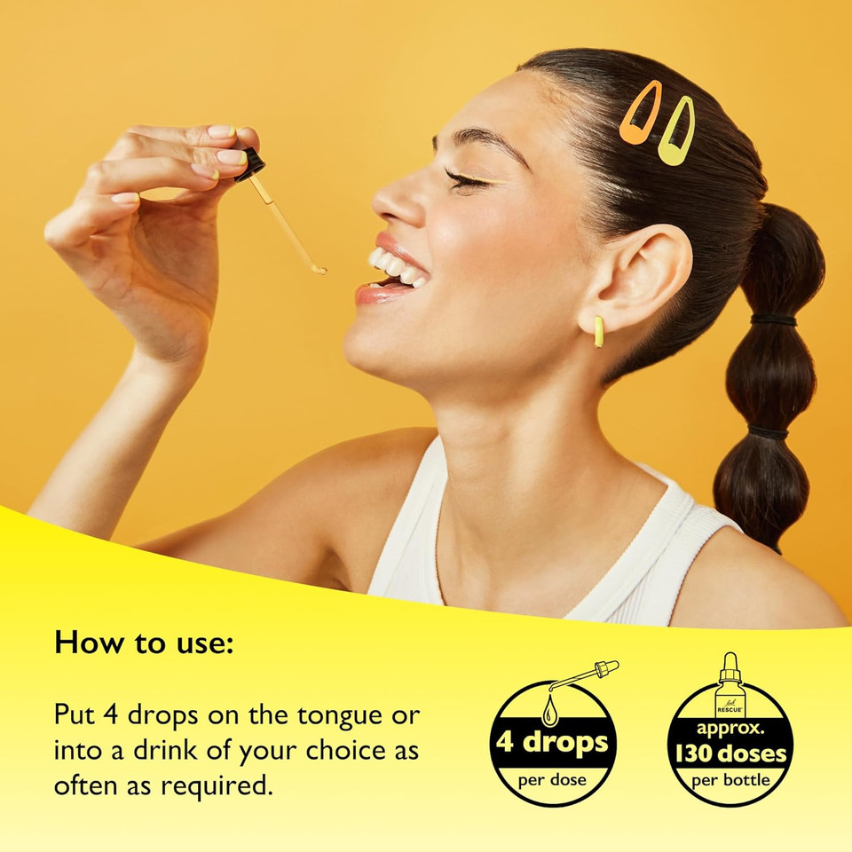 Rescue Remedy Comfort & Reassure Dropper (20ml) Promotes Calm, Support in Times of Emotional Demand, Natural Emotional Wellness, Flower Essences, Support in a Stress Full Moment