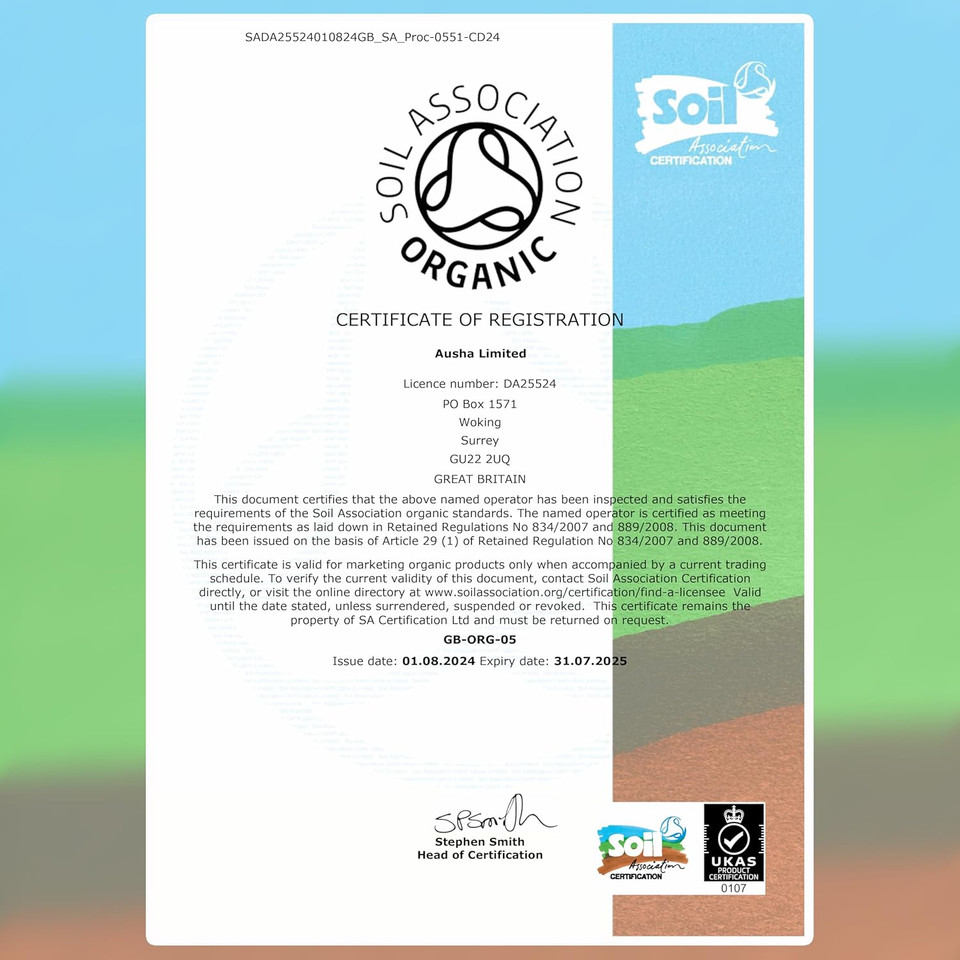 Ausha Organic Papaya Leaf Powder 100gm | UK Certified Organic by Soil Association