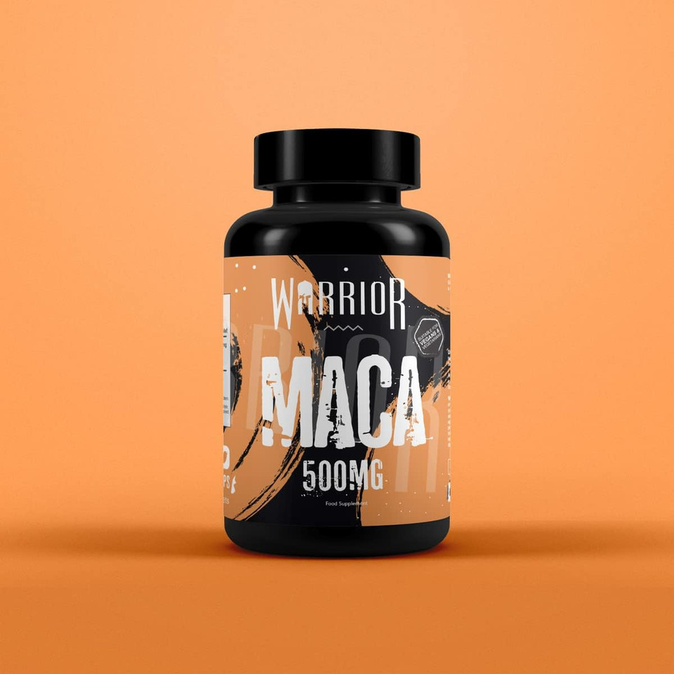 Warrior Maca - Natural Root Extract - Vitamin B2 - Libido Enhancer Supplement (60 Tablets)