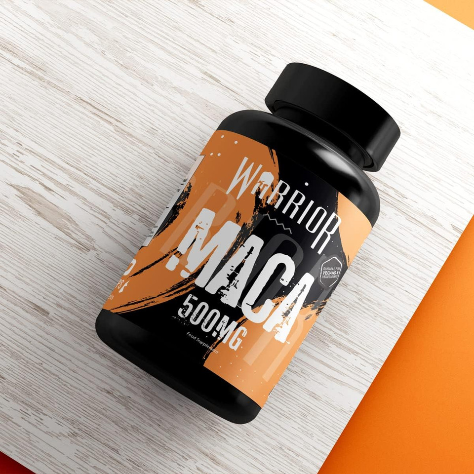 Warrior Maca - Natural Root Extract - Vitamin B2 - Libido Enhancer Supplement (60 Tablets)