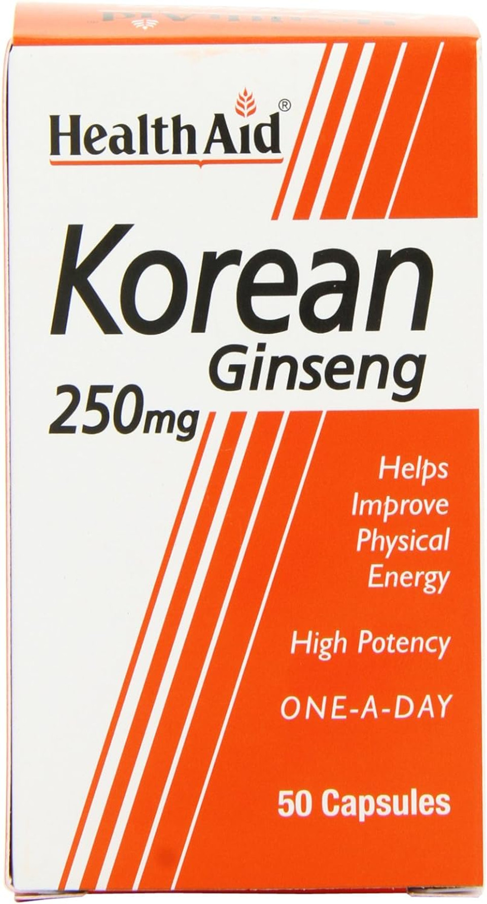 HealthAid Korean Ginseng 250mg 50 Capsules