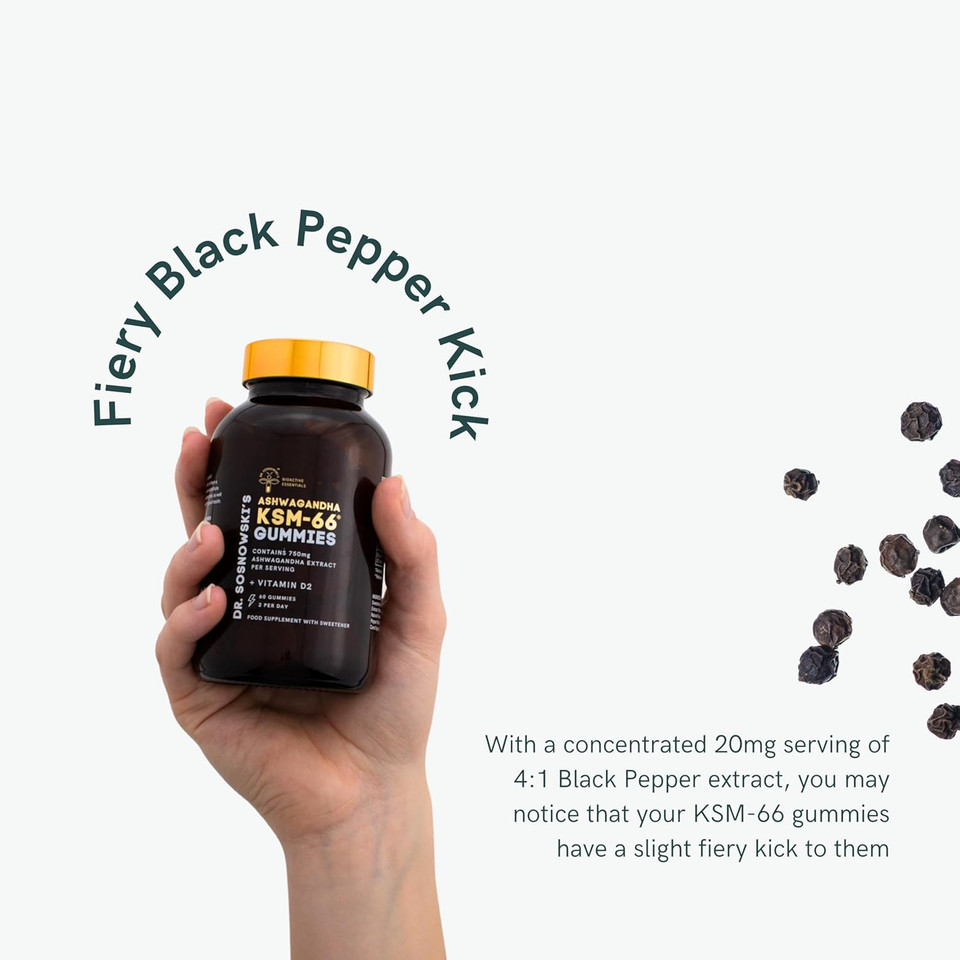 Dr. Sosnowski's BioActive KSM-66 Ashwagandha Gummies | 750mg Ashwagandha Extract with Vitamin D2 (60 Gummies) Dr. Sosnowski's BioActive KSM-66 Ashwagandha Gummies | 750mg Ashwagandha Extract with Vitamin D2 (60 Gummies)